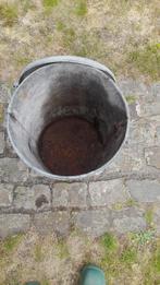 Zinken vuilnisbak., Tuin en Terras, Bloembakken en Plantenbakken, Ophalen, Tuin, Gebruikt, Minder dan 60 cm