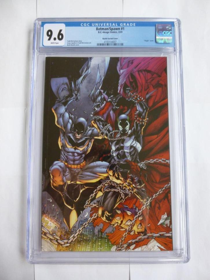 DC/IMAGE COMIC CGC9.6 BOOTH VARIANT"BATMAN/SPAWN''#1 2023, Boeken, Strips | Comics, Zo goed als nieuw, Eén comic, Amerika, Ophalen of Verzenden