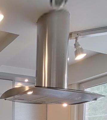 Eiland dampkap Zanussi ZHC 918 X, Ophalen, Gebruikt, Eilandschouwkap, Motor