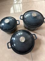Set gietijzeren kookpotten van Brabantia, Huis en Inrichting, Keuken | Potten en Pannen, Ophalen, Gietijzer, Overige typen, Zo goed als nieuw