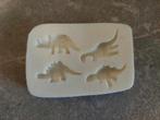 Silicone mold of 4 Dinosaurs, Enlèvement ou Envoi, Comme neuf, Gâteaux, Tartes ou cupcakes, Décoration