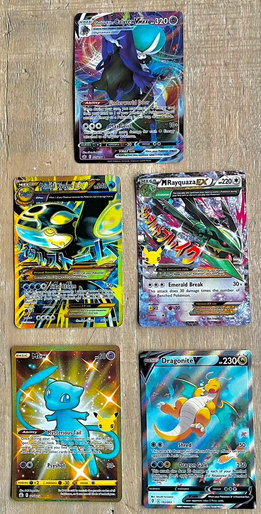 zeldzame full art collectie(dragonite V…)+ extra kaarten, Hobby & Loisirs créatifs, Jeux de cartes à collectionner | Pokémon, Comme neuf