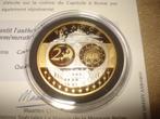 Pièce Commémorative France Arg/Plaqué Or Hommage à l'Euro, Enlèvement ou Envoi, Argent, Autres valeurs, France