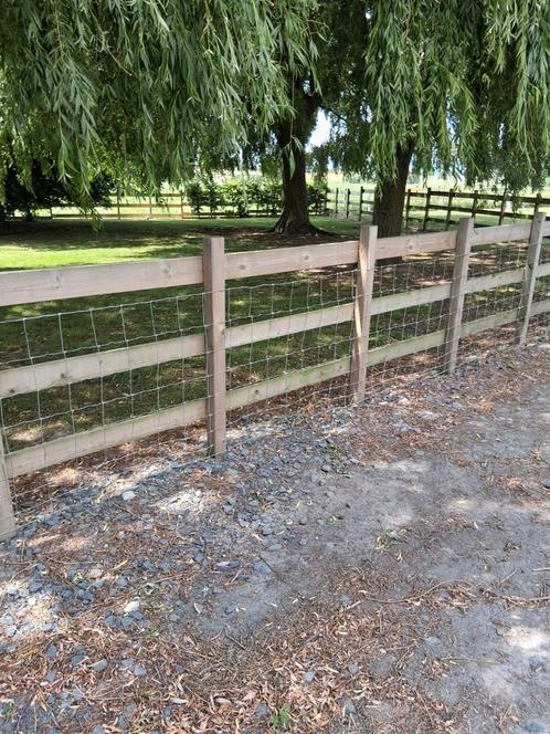Paaltjes en planken voor paardenhekken, Tuin en Terras, Tuinhekken en Hekwerk, Nieuw, Ophalen