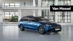 Mercedes-Benz C-klasse 300 e AMG Line + PANORAMISCH DAK + NI, Auto's, Automaat, Zwart, 4 cilinders, Blauw