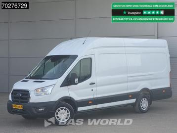 Ford Transit 130pk 130PK L4H3 RWD Airco Cruise Parkeersensor, Auto's, Stof, Euro 6, 4 cilinders, Lederen bekleding
