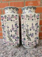 Vintage-2x-Chinees vaas -China-Chinees porselein-Gesigneerd-, Antiek en Kunst, Antiek | Vazen, Verzenden