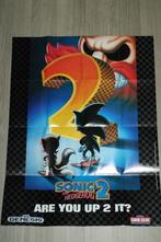 Poster Sonic The Hedgehog 2 - Sega Genesis + Game Gear, Game Gear, Utilisé, Enlèvement ou Envoi