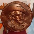 Grote koperen wandplaquette Rubens Ø65 cm, Antiek en Kunst, Kunst | Beelden en Houtsnijwerken, Ophalen