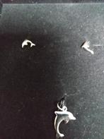 Zilveren setje dolfijnen, Ophalen of Verzenden, Zo goed als nieuw, Zilver, Zilver