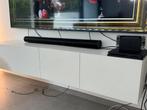 Moderne Wandkasten voor TV of Media – 2 stuks van 1 meter, Ophalen of Verzenden, Zo goed als nieuw