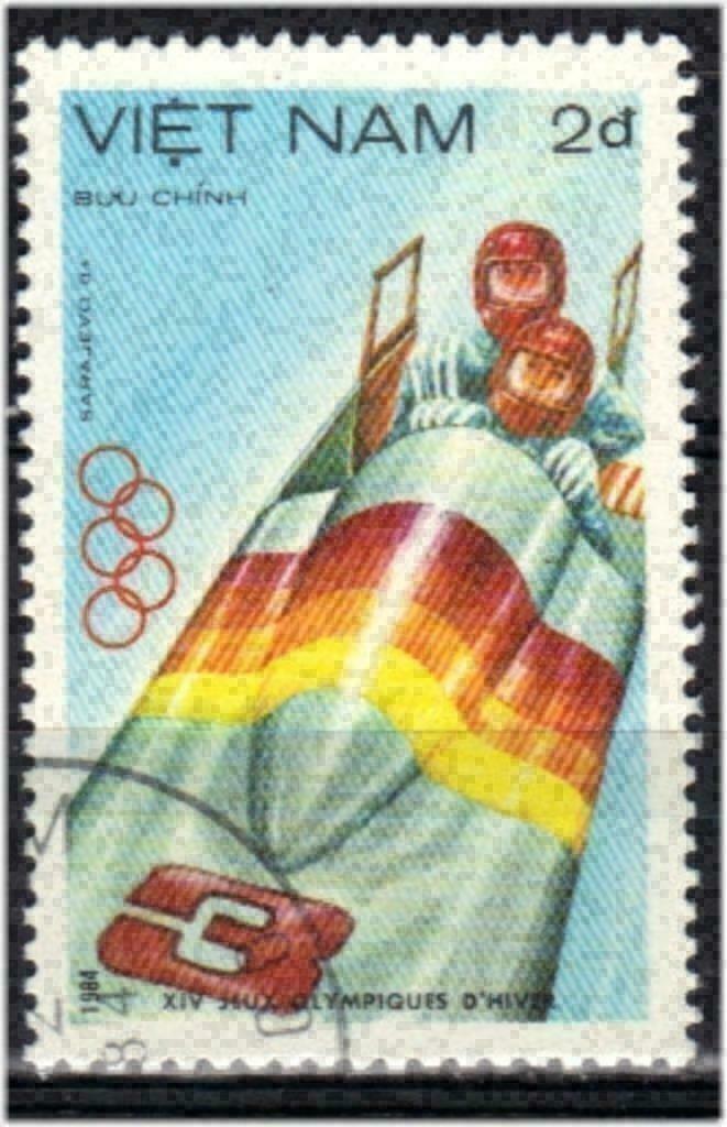 Vietnam 1984 - Yvert 481 - Olympische Winterspelen (ST), Postzegels en Munten, Postzegels | Azië, Gestempeld, Verzenden