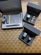 4 horloges en 1 gift-box met o.a; horloge, Handtassen en Accessoires, Horloges | Heren, Nieuw, Overige merken, Staal, Polshorloge