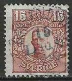 Zweden 1910/1915 - Yvert 65 - Koning Gustav V (ST), Timbres & Monnaies, Timbres | Europe | Scandinavie, Suède, Affranchi, Envoi