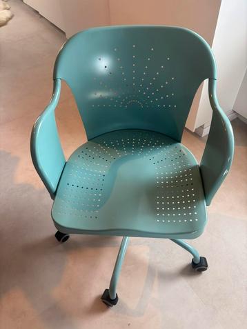 Bureaustoel blauw turquoise beschikbaar voor biedingen