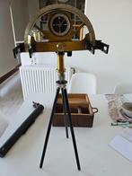 Antiek 19e-eeuws grafometer koperen landmetersinstrument in, Antiek en Kunst, Ophalen of Verzenden
