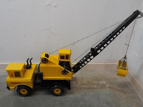 Tonka grote vintage hijskraan graafkraan speelgoed jaren '70, Verzamelen, Speelgoed, Gebruikt, Ophalen of Verzenden