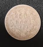 50 Bani 1900 Roemenië, Postzegels en Munten, Penningen en Medailles, Ophalen of Verzenden, Zilver