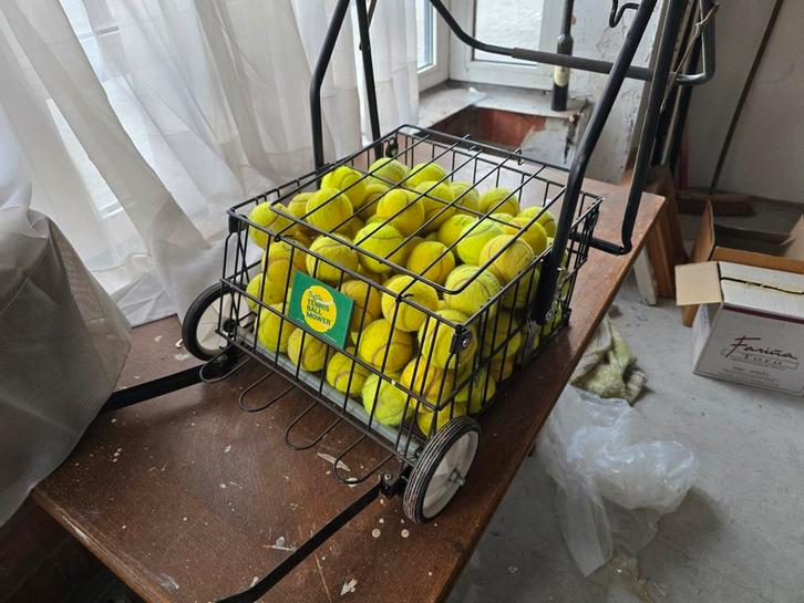 Tennis ballenraper opvangbak, Sport en Fitness, Tennis, Gebruikt, Ballen, Ophalen of Verzenden