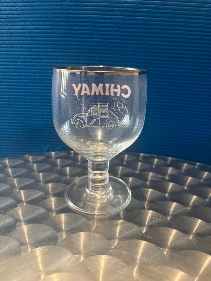 VW ladybug chimay glas, Verzamelen, Glas en Drinkglazen, Nieuw, Bierglas, Ophalen of Verzenden