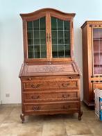 Schrijftafel / secretaire / bureau met vitrinekast, Huis en Inrichting, Kasten | Secretaires, Ophalen, Gebruikt, Klassiek