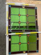 glas-in-lood ramen  antiek, Ophalen, Gebruikt, Minder dan 80 cm, Overige typen