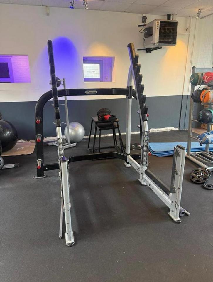 Nautilus Squatrek / halfrack / half rack / squat cage, Sport en Fitness, Fitnessmaterialen, Gebruikt, Overige typen, Armen, Benen