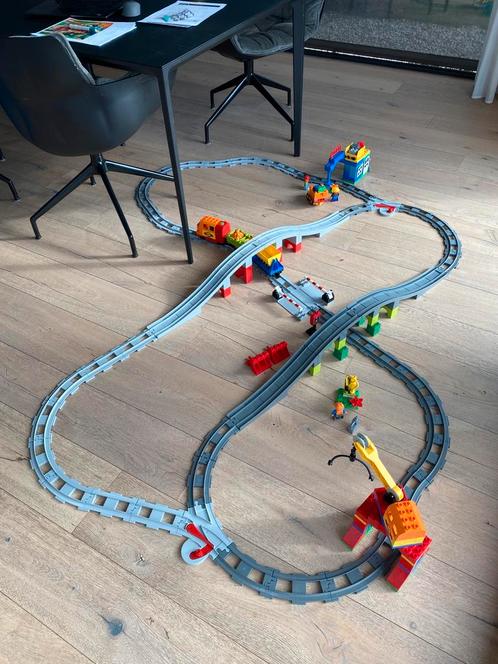 LEGO DUPLO Goederentrein set 10508+10872+10882, Kinderen en Baby's, Speelgoed | Duplo en Lego, Zo goed als nieuw, Duplo, Complete set