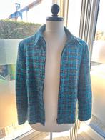 Blauw/zwarte shacket – vintage stijl (L/kleine XL), Ophalen of Verzenden, Zo goed als nieuw, Maat 42/44 (L), Blauw