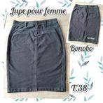 Jupe pour femme-grise-Bonobo-T.38, Vêtements | Femmes, Taille 38/40 (M), Gris, Enlèvement ou Envoi, Bonobo