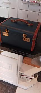 Leder byoeticees met spiegel kapper of andere, Ophalen of Verzenden, Zo goed als nieuw