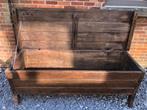Oude Bretonse kist in massief hout - 181 cm, Huis en Inrichting, Woonaccessoires | Kisten, Ophalen, Gebruikt, 50 tot 75 cm, 150 tot 200 cm