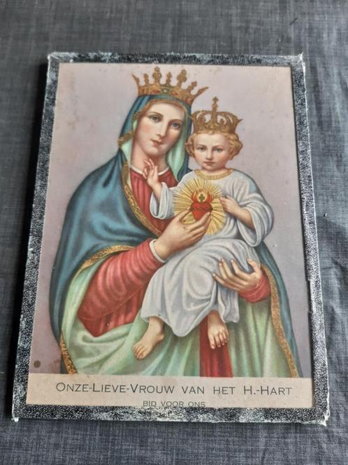 Antieke prent – OLV van het Heilig Hart, Antiek en Kunst, Antiek | Religieuze voorwerpen, Ophalen of Verzenden