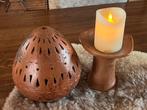 Aardewerk keramieken kaarsen-theelicht houder H40 cm, Antiek en Kunst, Ophalen of Verzenden, Keramiek of Aardewerk