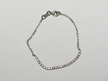 Sterling zilveren armband met zirkonia 17 cm