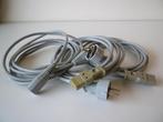 2 voedingskabels + 1 verlengstuk van 2,5 m, Ophalen of Verzenden, Zo goed als nieuw