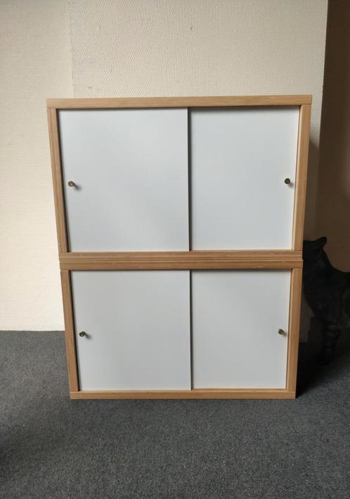 Twee bamboe kastjes Ikea Svalnas, Huis en Inrichting, Kasten | Overige, Zo goed als nieuw, Ophalen