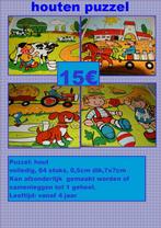 houten puzzel, Kinderen en Baby's, Speelgoed | Kinderpuzzels, Ophalen, Meer dan 50 stukjes, Zo goed als nieuw, 4 tot 6 jaar