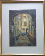 KAREL VERSCHOOTEN / VLAEYKENSGANG / ORIGINEEL / 53x43cm KAD, Antiek en Kunst, Kunst | Tekeningen en Fotografie, Ophalen of Verzenden