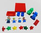 Duplo stoelen, bank, 4 poppetjes, bloemen, voertuigen, basis, Ophalen of Verzenden, Gebruikt, Complete set, Duplo