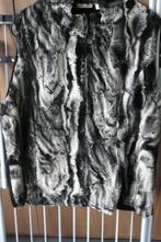 Mouwloos vestje met pels (a411), Kleding | Dames, Grote Maten, Trui of Vest, Ophalen of Verzenden, Zo goed als nieuw, Zwart