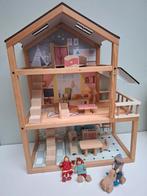 Houten poppenhuis met extra's, Kinderen en Baby's, Ophalen, Poppenhuis