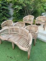 Set teaken meubels, Tuin en Terras, Ophalen, Gebruikt, Hout