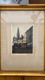 Oude ingekleurde foto OLV kathedraal Antwerpen, Ophalen