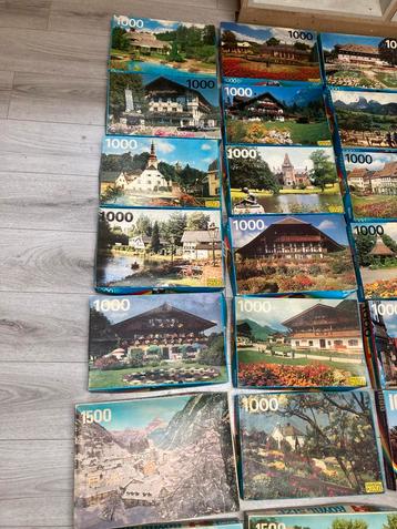 Lot van 46 vintage puzzels beschikbaar voor biedingen