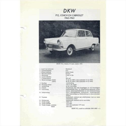 DKW F12 Vraagbaak losbladig 1963-1965 #2 Nederlands, Livres, Autos | Livres, Utilisé, Enlèvement ou Envoi
