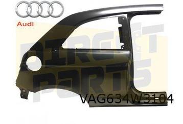 Audi A1 (6/10-11/18) zijwand Rechts achter (snijdeel) (3-drs beschikbaar voor biedingen