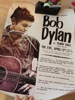 Poster Bob Dylan - Town Hall, Rechthoekig Staand, Ophalen of Verzenden, Zo goed als nieuw, A1 t/m A3