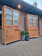 Teak buffetkast/vitrinekast GRATIS LEVERING, Huis en Inrichting, Kasten | Buffetkasten, Ophalen, 200 cm of meer, Teakhout, Indonesia