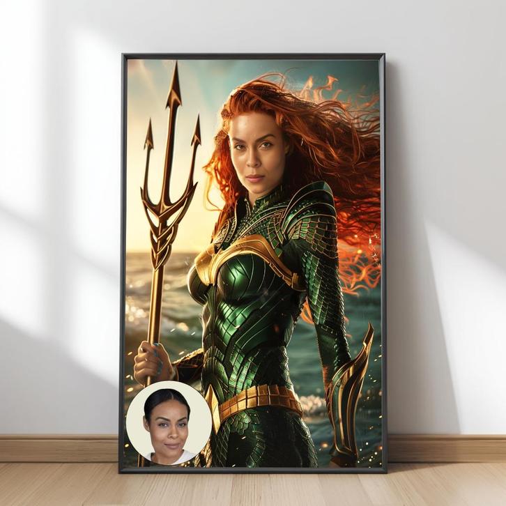Poster/Affiche personnalisé Aquawoman – 20 designs dispos, Huis en Inrichting, Woonaccessoires | Overige, Verzenden